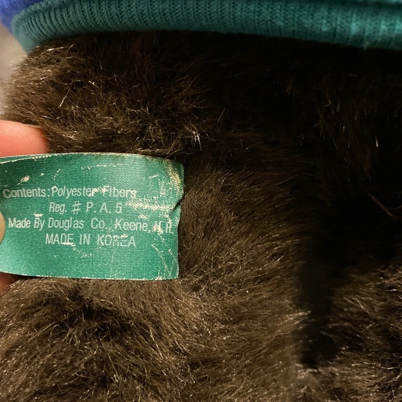 LL Bean Plush Brown Teddy Bear Vintage Sweatshirt Jacket Blue Toy - Picture 7 of 7